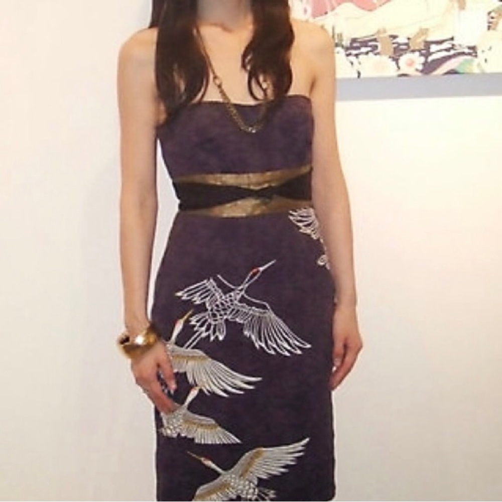 ✨Floret Anthro “Midnight Migration” Sheath, Vintage 2008, Sz4…